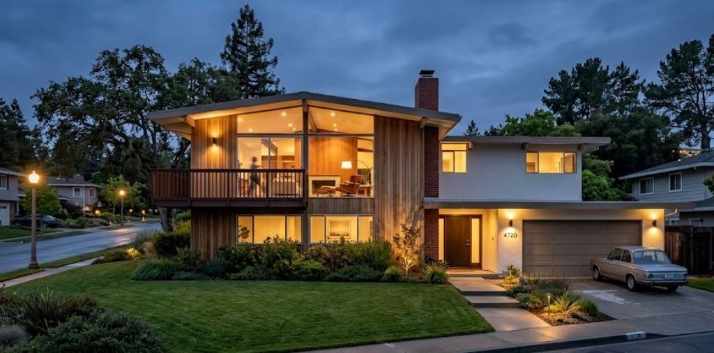 Mid-century tract home from the 1950s to 1960s boom era in La Puente